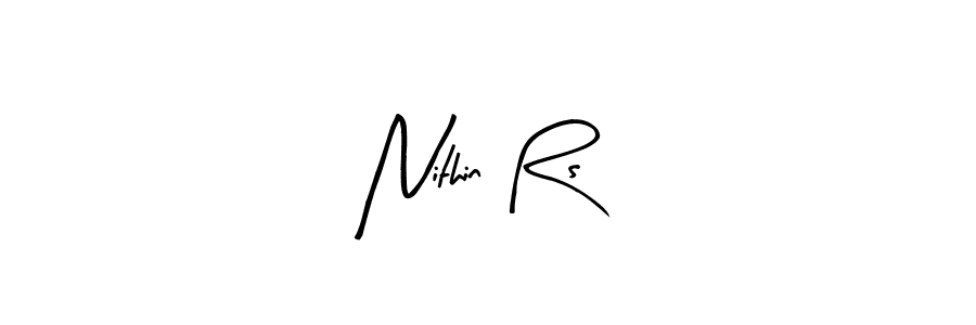 Also we have Nithin Rs name is the best signature style. Create professional handwritten signature collection using Arty Signature autograph style. Nithin Rs signature style 8 images and pictures png