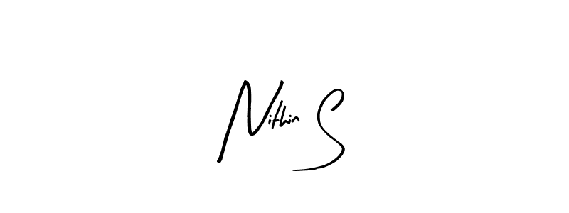 Make a beautiful signature design for name Nithin S. With this signature (Arty Signature) style, you can create a handwritten signature for free. Nithin S signature style 8 images and pictures png