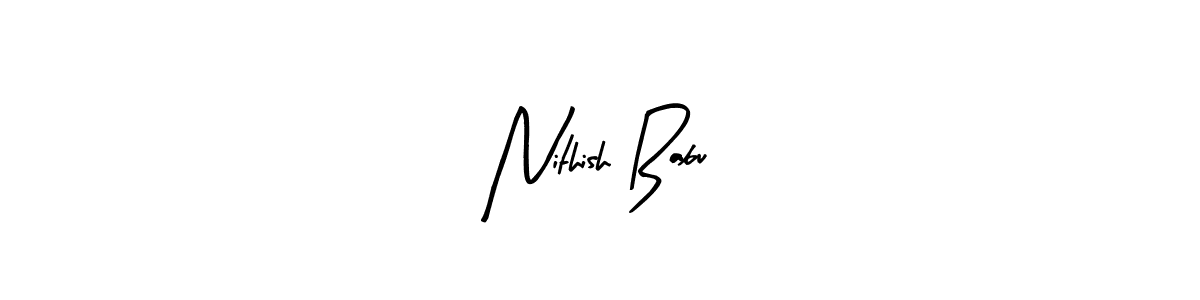 How to make Nithish Babu signature? Arty Signature is a professional autograph style. Create handwritten signature for Nithish Babu name. Nithish Babu signature style 8 images and pictures png