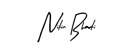 A dynamic signature style for Nitin Bharti using Arty Signature script. Designed to look authentic, handwritten, and professional. Nitin Bharti signature style 8 images and pictures png