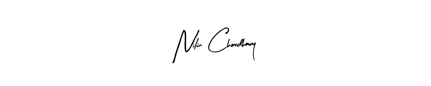 Use a signature maker to create a handwritten signature online. With this signature software, you can design (Arty Signature) your own signature for name Nitin Choudhary. Nitin Choudhary signature style 8 images and pictures png