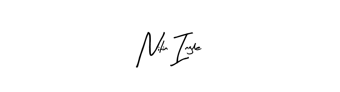 Nitin Ingle stylish signature style. Best Handwritten Sign (Arty Signature) for my name. Handwritten Signature Collection Ideas for my name Nitin Ingle. Nitin Ingle signature style 8 images and pictures png