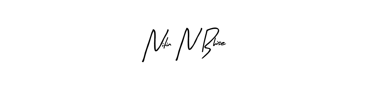 Also we have Nitin N Bhise name is the best signature style. Create professional handwritten signature collection using Arty Signature autograph style. Nitin N Bhise signature style 8 images and pictures png
