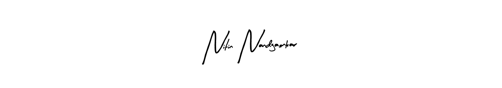 Nitin Nandgaonkar stylish signature style. Best Handwritten Sign (Arty Signature) for my name. Handwritten Signature Collection Ideas for my name Nitin Nandgaonkar. Nitin Nandgaonkar signature style 8 images and pictures png