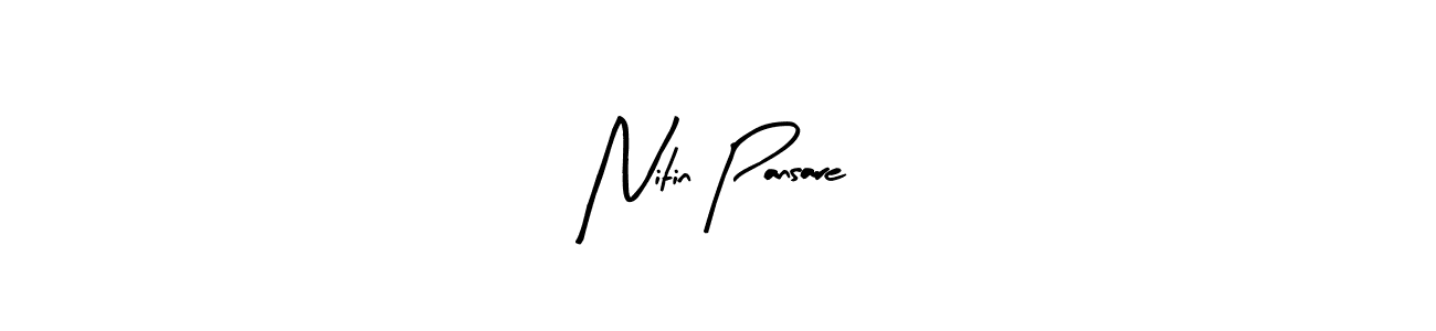 How to make Nitin Pansare name signature. Use Arty Signature style for creating short signs online. This is the latest handwritten sign. Nitin Pansare signature style 8 images and pictures png