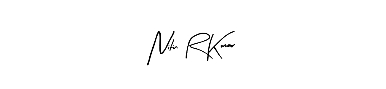 Design your own signature with our free online signature maker. With this signature software, you can create a handwritten (Arty Signature) signature for name Nitin R Kumar. Nitin R Kumar signature style 8 images and pictures png