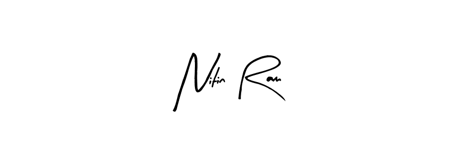 Use a signature maker to create a handwritten signature online. With this signature software, you can design (Arty Signature) your own signature for name Nitin Ram. Nitin Ram signature style 8 images and pictures png