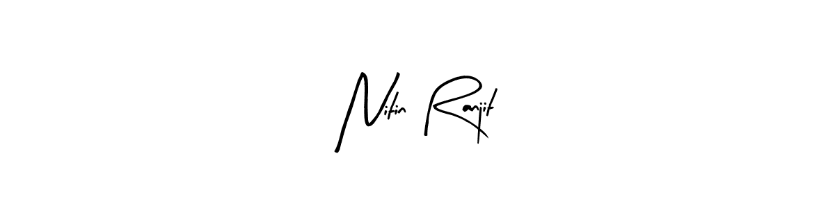 Similarly Arty Signature is the best handwritten signature design. Signature creator online .You can use it as an online autograph creator for name Nitin Ranjit. Nitin Ranjit signature style 8 images and pictures png