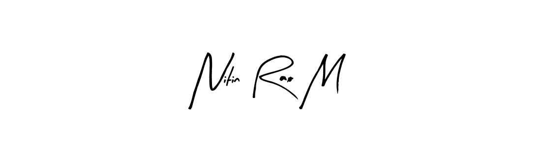 The best way (Arty Signature) to make a short signature is to pick only two or three words in your name. The name Nitin Rao M include a total of six letters. For converting this name. Nitin Rao M signature style 8 images and pictures png