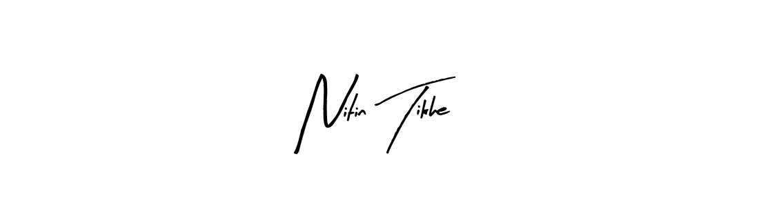 How to Draw Nitin Tikhe signature style? Arty Signature is a latest design signature styles for name Nitin Tikhe. Nitin Tikhe signature style 8 images and pictures png