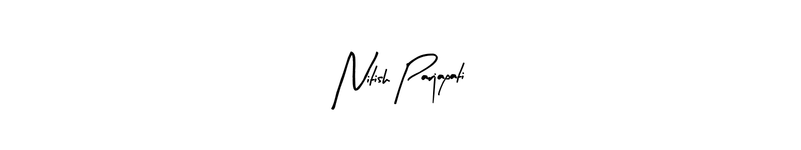 Similarly Arty Signature is the best handwritten signature design. Signature creator online .You can use it as an online autograph creator for name Nitish Parjapati. Nitish Parjapati signature style 8 images and pictures png