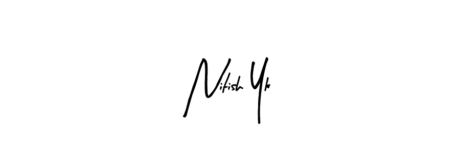 Make a beautiful signature design for name Nitish Yk. With this signature (Arty Signature) style, you can create a handwritten signature for free. Nitish Yk signature style 8 images and pictures png