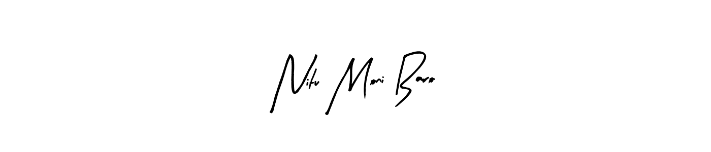 The best way (Arty Signature) to make a short signature is to pick only two or three words in your name. The name Nitu Moni Baro include a total of six letters. For converting this name. Nitu Moni Baro signature style 8 images and pictures png