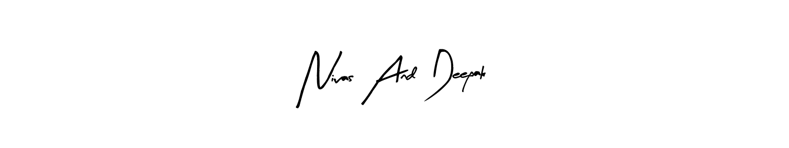 You should practise on your own different ways (Arty Signature) to write your name (Nivas And Deepak) in signature. don't let someone else do it for you. Nivas And Deepak signature style 8 images and pictures png