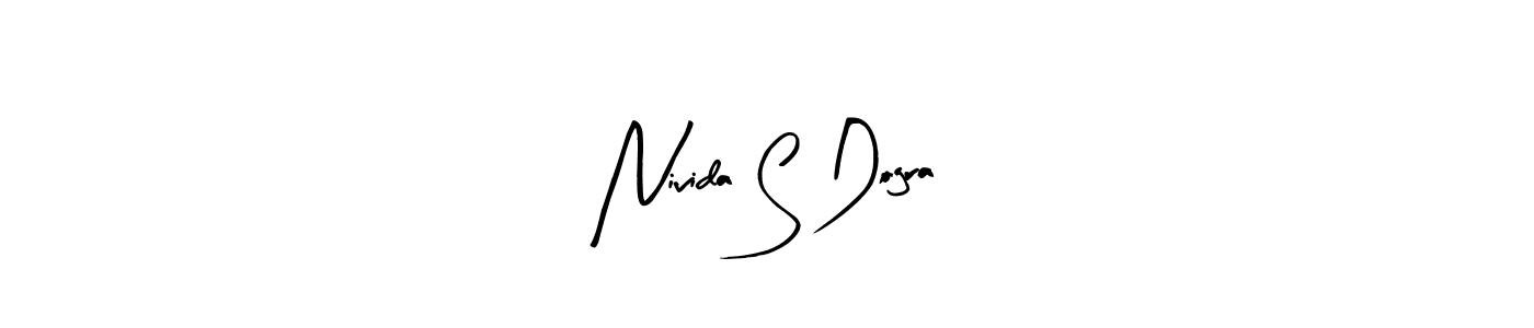 if you are searching for the best signature style for your name Nivida S Dogra. so please give up your signature search. here we have designed multiple signature styles  using Arty Signature. Nivida S Dogra signature style 8 images and pictures png
