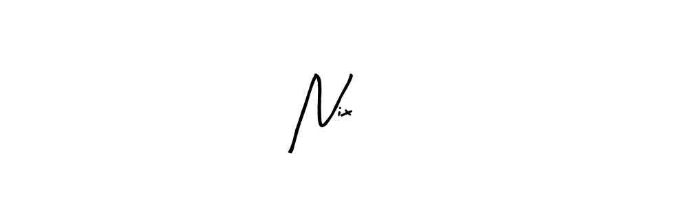 Create a beautiful signature design for name Nix ❤️. With this signature (Arty Signature) fonts, you can make a handwritten signature for free. Nix ❤️ signature style 8 images and pictures png