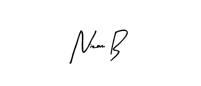 Arty Signature is a professional signature style that is perfect for those who want to add a touch of class to their signature. It is also a great choice for those who want to make their signature more unique. Get Nizam B name to fancy signature for free. Nizam B signature style 8 images and pictures png