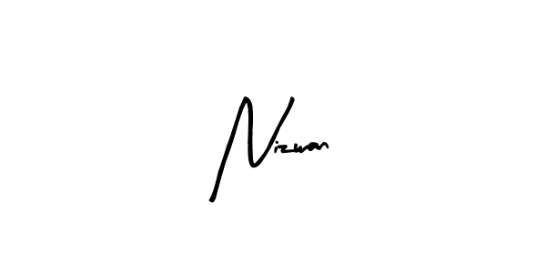 Design your own signature with our free online signature maker. With this signature software, you can create a handwritten (Arty Signature) signature for name Nizwan. Nizwan signature style 8 images and pictures png