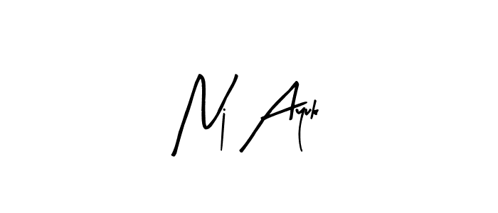 Make a beautiful signature design for name Nj Ayuk. With this signature (Arty Signature) style, you can create a handwritten signature for free. Nj Ayuk signature style 8 images and pictures png