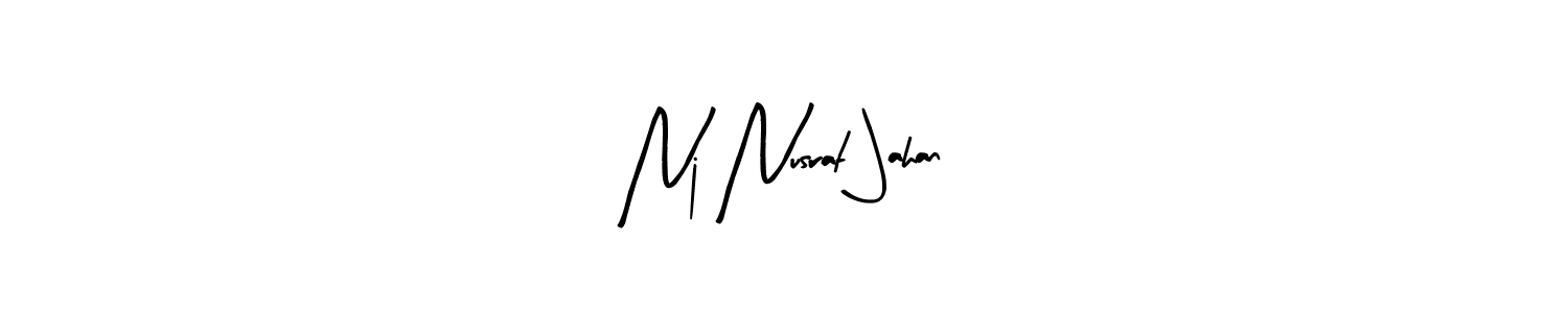 Make a beautiful signature design for name Nj Nusrat Jahan. With this signature (Arty Signature) style, you can create a handwritten signature for free. Nj Nusrat Jahan signature style 8 images and pictures png
