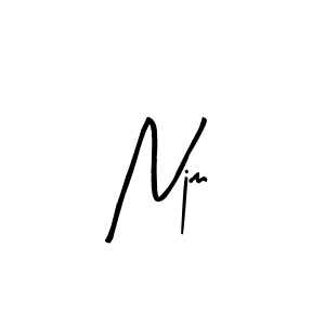 How to make Njm signature? Arty Signature is a professional autograph style. Create handwritten signature for Njm name. Njm signature style 8 images and pictures png