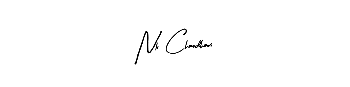 Similarly Arty Signature is the best handwritten signature design. Signature creator online .You can use it as an online autograph creator for name Nk Chaudhari. Nk Chaudhari signature style 8 images and pictures png