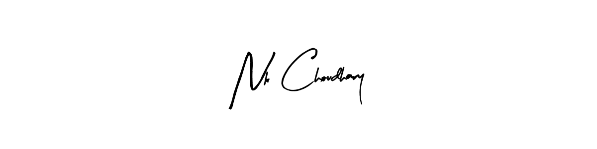 Create a beautiful signature design for name Nk Choudhary. With this signature (Arty Signature) fonts, you can make a handwritten signature for free. Nk Choudhary signature style 8 images and pictures png