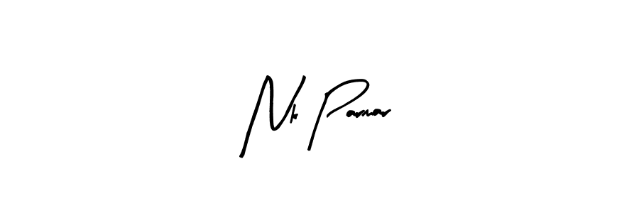 Arty Signature is a professional signature style that is perfect for those who want to add a touch of class to their signature. It is also a great choice for those who want to make their signature more unique. Get Nk Parmar name to fancy signature for free. Nk Parmar signature style 8 images and pictures png