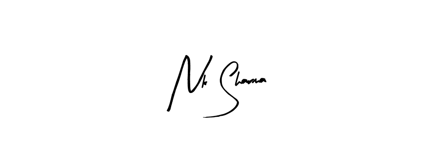 Arty Signature is a professional signature style that is perfect for those who want to add a touch of class to their signature. It is also a great choice for those who want to make their signature more unique. Get Nk Sharma name to fancy signature for free. Nk Sharma signature style 8 images and pictures png