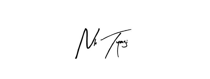 if you are searching for the best signature style for your name Nk Tyagi. so please give up your signature search. here we have designed multiple signature styles  using Arty Signature. Nk Tyagi signature style 8 images and pictures png