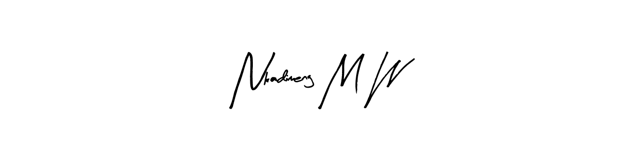 Design your own signature with our free online signature maker. With this signature software, you can create a handwritten (Arty Signature) signature for name Nkadimeng M W. Nkadimeng M W signature style 8 images and pictures png