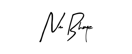 Enhance your business communications with Nm Bhoye signature in Arty Signature lettering. Clean, modern, and universally compatible. Nm Bhoye signature style 8 images and pictures png