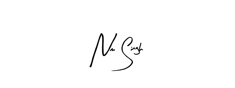 Create a beautiful signature design for name Nm Singh. With this signature (Arty Signature) fonts, you can make a handwritten signature for free. Nm Singh signature style 8 images and pictures png