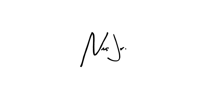 Similarly Arty Signature is the best handwritten signature design. Signature creator online .You can use it as an online autograph creator for name Nms Jr.. Nms Jr. signature style 8 images and pictures png