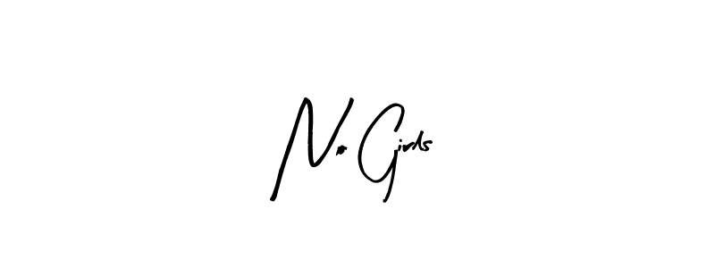 The best way (Arty Signature) to make a short signature is to pick only two or three words in your name. The name No Girls include a total of six letters. For converting this name. No Girls signature style 8 images and pictures png