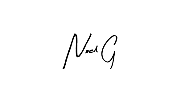 Design your own signature with our free online signature maker. With this signature software, you can create a handwritten (Arty Signature) signature for name Noel G. Noel G signature style 8 images and pictures png