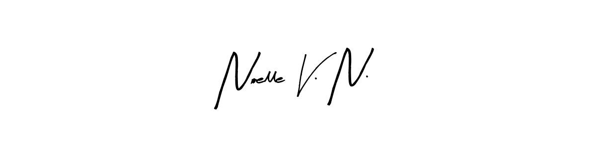 Similarly Arty Signature is the best handwritten signature design. Signature creator online .You can use it as an online autograph creator for name Noelle V. N.. Noelle V. N. signature style 8 images and pictures png