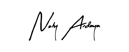 A modern signature idea for name Noly Andaya using Arty Signature font. Clean strokes and elegant curves make it stand out instantly. Noly Andaya signature style 8 images and pictures png
