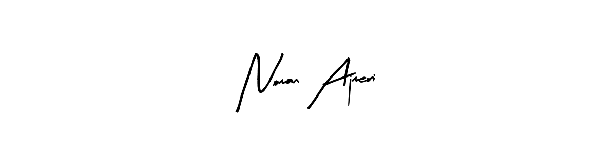 Noman Ajmeri stylish signature style. Best Handwritten Sign (Arty Signature) for my name. Handwritten Signature Collection Ideas for my name Noman Ajmeri. Noman Ajmeri signature style 8 images and pictures png