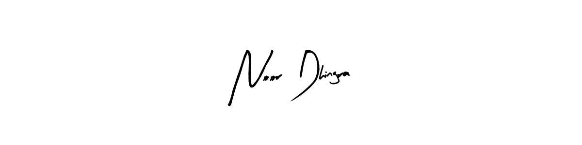 You should practise on your own different ways (Arty Signature) to write your name (Noor Dhingra) in signature. don't let someone else do it for you. Noor Dhingra signature style 8 images and pictures png