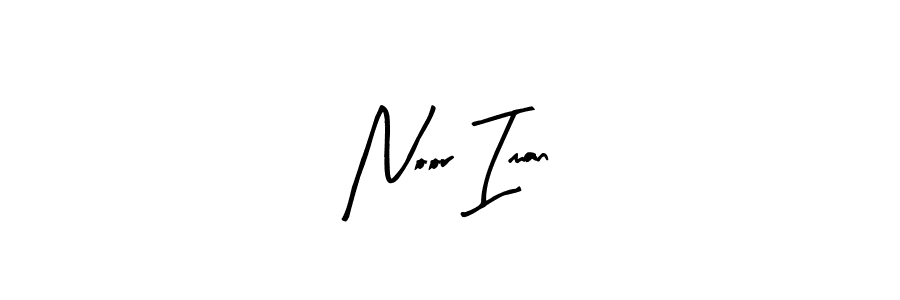 How to make Noor Iman name signature. Use Arty Signature style for creating short signs online. This is the latest handwritten sign. Noor Iman signature style 8 images and pictures png