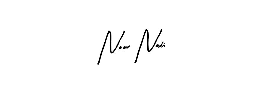 Similarly Arty Signature is the best handwritten signature design. Signature creator online .You can use it as an online autograph creator for name Noor Nabi. Noor Nabi signature style 8 images and pictures png