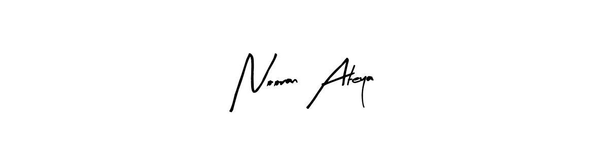 Design your own signature with our free online signature maker. With this signature software, you can create a handwritten (Arty Signature) signature for name Nooran Ateya. Nooran Ateya signature style 8 images and pictures png