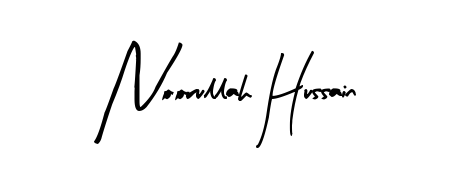 You should practise on your own different ways (Arty Signature) to write your name (Noorullah Hussain) in signature. Don't let someone else do it for you. Noorullah Hussain signature style 8 images and pictures png