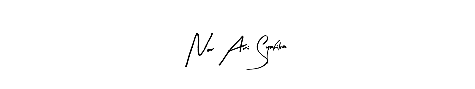 Also we have Nor Aini Syafika name is the best signature style. Create professional handwritten signature collection using Arty Signature autograph style. Nor Aini Syafika signature style 8 images and pictures png