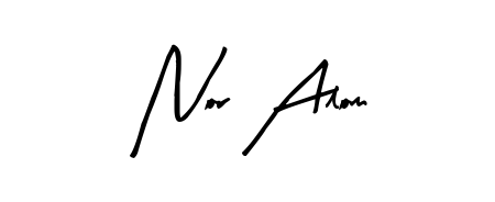 Design your own signature with our free online signature maker. With this signature software, you can create a handwritten (Arty Signature) signature for name Nor Alom. Nor Alom signature style 8 images and pictures png