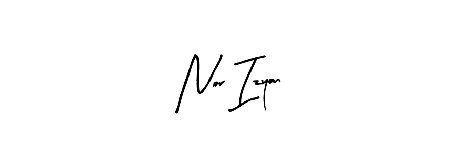 Create a beautiful signature design for name Nor Izyan. With this signature (Arty Signature) fonts, you can make a handwritten signature for free. Nor Izyan signature style 8 images and pictures png