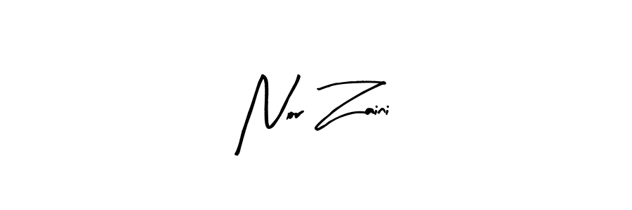 Design your own signature with our free online signature maker. With this signature software, you can create a handwritten (Arty Signature) signature for name Nor Zaini. Nor Zaini signature style 8 images and pictures png