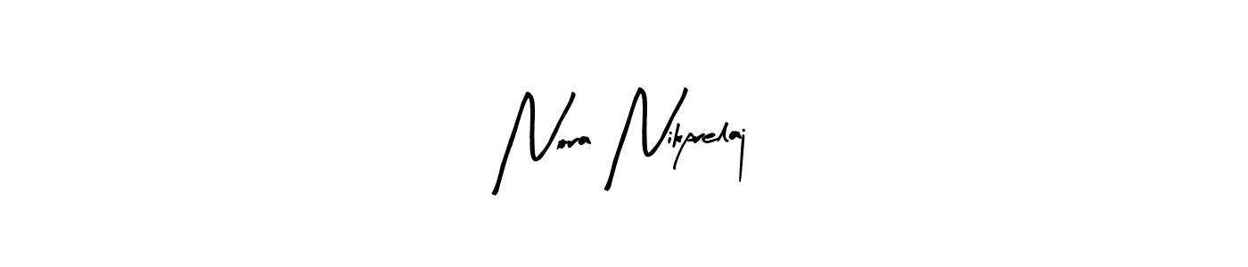 Similarly Arty Signature is the best handwritten signature design. Signature creator online .You can use it as an online autograph creator for name Nora Nikprelaj. Nora Nikprelaj signature style 8 images and pictures png