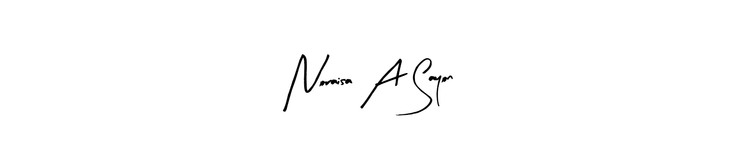 How to make Noraisa A Sayon signature? Arty Signature is a professional autograph style. Create handwritten signature for Noraisa A Sayon name. Noraisa A Sayon signature style 8 images and pictures png